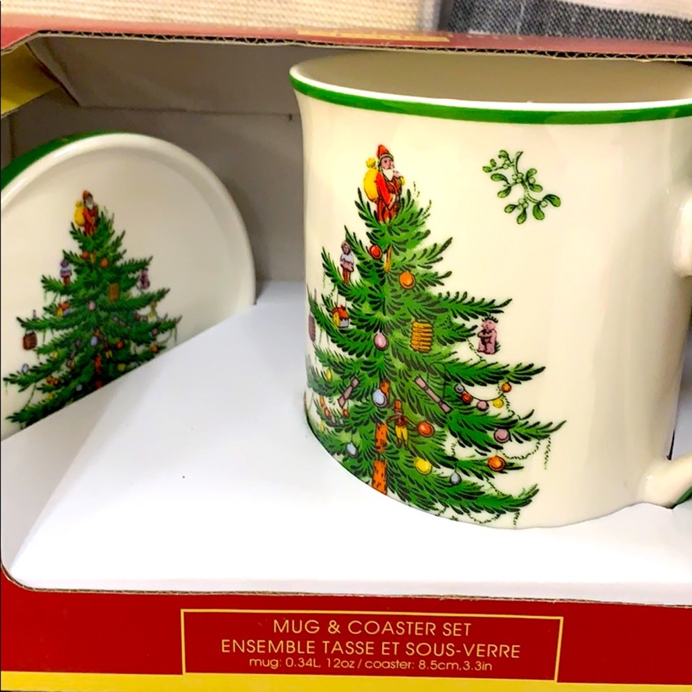 NWT SPODE Holiday Mug & Coaster Gift Set